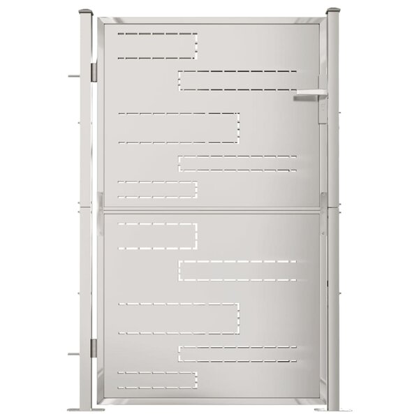 vidaXL Portail de jardin 100x150 cm Acier inoxydable