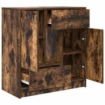 vidaXL Buffet avec tiroirs et portes chêne fumé 70 5x34x74 5 cm