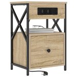 vidaXL Cabinet de chevet avec tiroir Chêne Sonoma 40 x 31 x 60 cm