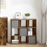 vidaXL Buffet Chêne fumé 73 5 x 24 x 69 5 cm
