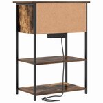 vidaXL Cabinet de chevet Chêne fumé 55 x 31 x 76 cm Bois d'ingénierie