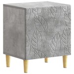vidaXL Table de chevet Gris béton 43 x 34 5 x 50 cm Bois d'ingénierie
