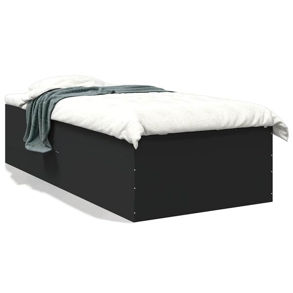vidaXL Cadre de lit sans matelas noir 90x200 cm