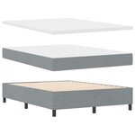 vidaXL Lit à ressorts avec matelas Gris clair 160 x 200 cm tissu