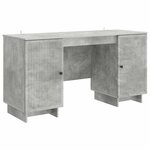 vidaXL Bureau Gris béton Bois d'ingénierie 142 5 x 50 x 75 cm