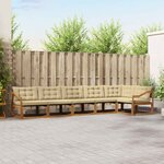 vidaXL Ensemble de canapés d'extérieur 6 Pièces Naturel et Beige