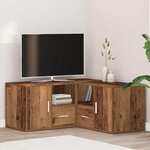 vidaXL Armoire d'angle vieux bois 160x40x45 cm bois d'ingénierie