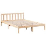 vidaXL Cadre de lit extra long sans matelas 140x220 cm bois massif pin