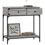 vidaXL Table console sonoma gris 75x34 5x75 cm bois d'ingénierie