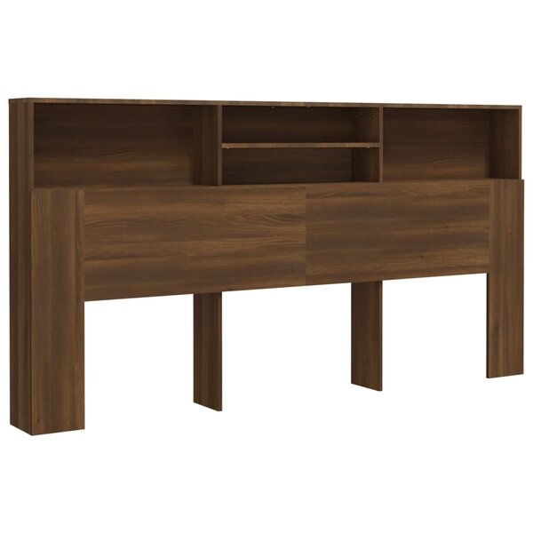 vidaXL Armoire de tête de lit Chêne marron 200x19x103 5 cm