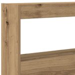 vidaXL Armoire tête de lit avec LED chêne artisanal 160x17x102 cm