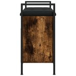 vidaXL Banc à chaussures chêne fumé 65 5x32x57 5 cm bois d'ingénierie