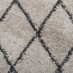 vidaXL Tapis shaggy à poils longs moderne beige et anthracite Ø 280 cm