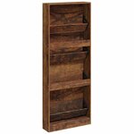 vidaXL Armoire à chaussures Chêne fumé 59x17x150 cm Bois d'ingénierie