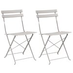 vidaXL Chaises d'extérieur Beige Métal Standard Pliable
