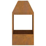 vidaXL Braise Marron 50 x 50 x 100 cm Acier résistant aux intempéries