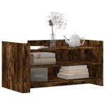 vidaXL Table basse chêne fumé 100x50x50 cm bois d'ingénierie