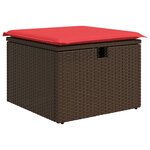 vidaXL Salon de jardin avec coussins 8 Pièces noir résine tressée acacia