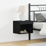 Armoire Wall vidaXL avec lumières LED Chêne Noir 40x30x30 cm