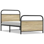 vidaXL Cadre de lit sans matelas 90x190cm chêne sonoma bois ingénierie