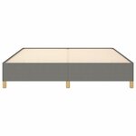 vidaXL Cadre de lit à ressorts gris foncé 180x200 cm tissu