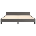vidaXL Cadre de lit sans matelas gris similicuir