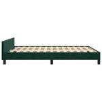 vidaXL Cadre de lit sans matelas vert foncé 140x190 cm velours