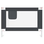vidaXL Barrière de sécurité de lit d'enfant Gris foncé 90x25 cm Tissu