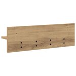 vidaXL Porte-manteau mural chêne artisanal 60 x 10.5 x 18 cm