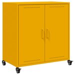 vidaXL Buffet jaune moutarde 68x39x72 cm acier