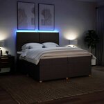 vidaXL Sommier à lattes de lit avec matelas Marron foncé 200x200 cm