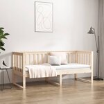 vidaXL Lit de jour sans matelas 80x200 cm bois de pin massif