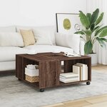 vidaXL Table basse chêne marron 80x80x40 cm bois d'ingénierie
