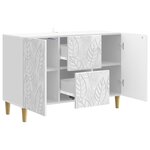 vidaXL Buffet Blanc brillant 89 x 34 5 x 60 cm Bois d'ingénierie