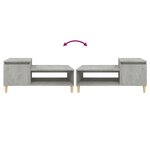 vidaXL Table basse Gris béton 100x50x45 cm Bois d'ingénierie