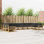 vidaXL Ensemble de canapés d'extérieur 10 Pièces Blanc et anthracite