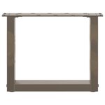 vidaXL Pieds de table basse en U 2 pièces Acier naturel 30 x (30-31) cm Acier