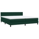 vidaXL Sommier à lattes de lit et matelas vert foncé 180x210cm velours
