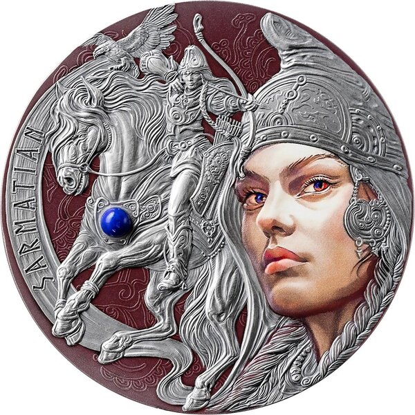 Pièce de monnaie en Argent 2000 Francs g 62.2 (2 oz) Millésime 2024 Femina Bellator SARMATIANS