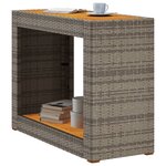 vidaXL Table d'appoint de jardin dessus en bois gris 100x40x75 cm