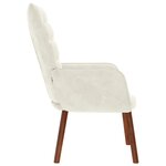 vidaXL Chaise de relaxation crème velours