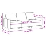 vidaXL Canapé à 3 places Marron 180 cm Tissu