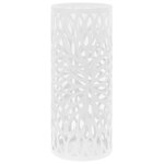 vidaXL Porte-parapluie Feuilles Acier Blanc