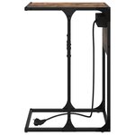 vidaXL Cabinet de chevet Chêne fumé 41 5 x 26 x 60 5 cm