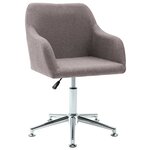 vidaXL Chaises pivotantes à manger lot de 2 taupe tissu
