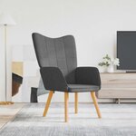 vidaXL Chaise de relaxation Gris foncé Tissu