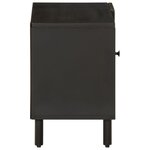 vidaXL Meuble TV noir 80x31x46 cm bois massif de manguier