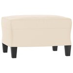 vidaXL Fauteuil avec repose-pied Beige 60 cm Tissu microfibre