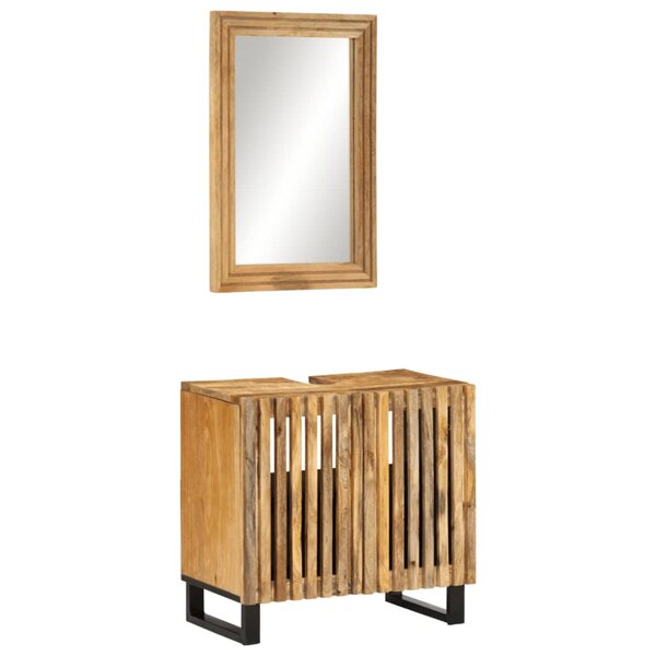 vidaXL Ensemble de meubles de bain 2 Pièces bois massif de manguier brut