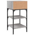 vidaXL Tables de chevet 2 Pièces sonoma gris 35x34 5x70cm bois ingénierie